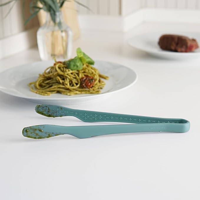 carrotez Silicone Tongs for Cooking, Anti-Slip,Non-Scratch Kitchen Tongs 9.5 inch Silicone Tongs 1Pack - Green