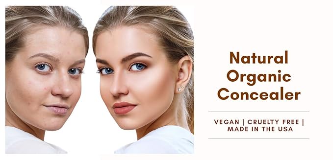 Mom's Secret 100% Natural Concealer, Organic, Vegan, Gluten Free, Cruelty Free, Made in the USA, 0.11 oz. (Erase 02)-BrightBean Baby