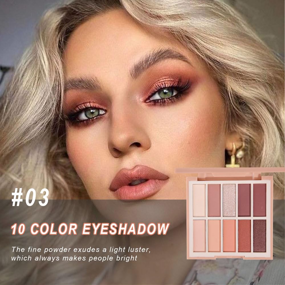 Neutral Natural Eye Shadow Palette,Matte Nude Pink Brown Naked Cream Eyeshadow Palette,Make Up Pallets for Women Natural Eyeshadow for Eyes Long Lasting Naturing-Looking-BrightBean Baby