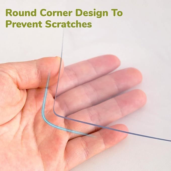 42 x 80 Inch Clear Table Cover Protector, Clear Table Protector for Dining Room Table, 1.5mm Plastic Table Cover, Waterproof Table Pad for Kitchen, Office