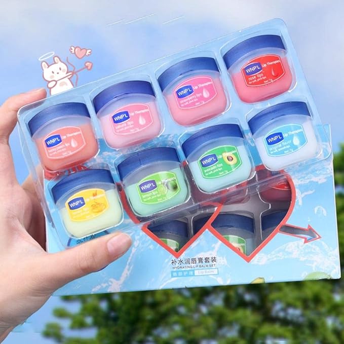 Fruit Flavored Lip Balm Set, Anti Chapping Lip Mmoisturizers, Mini Chapstick, Relieves Dull and Dry Skin, Long Lasting Lip Care Products-BrightBean Baby