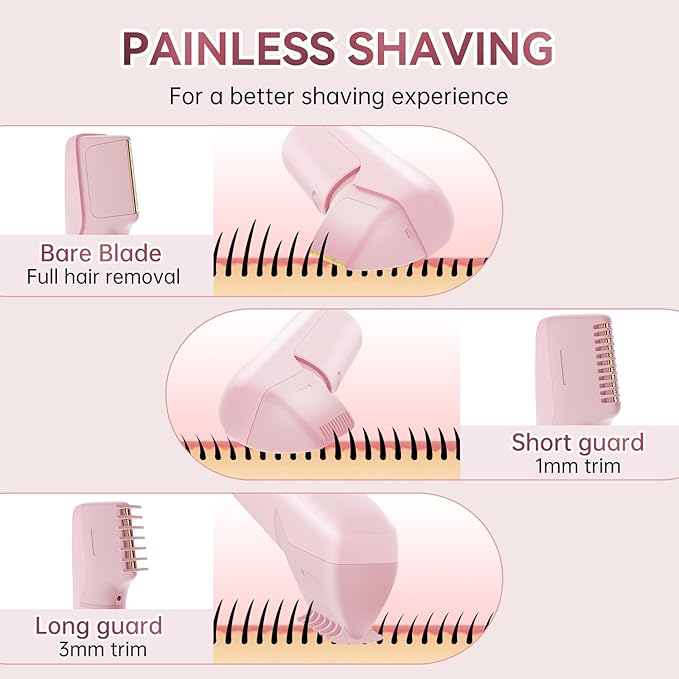 Women's Bikini Trimmer - Painless Body Shaver with Curved Single Blade, Waterproof for Sensitive Skin & Intimate Areas-BrightBean Baby