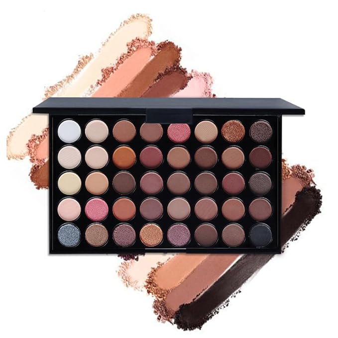 All in One Eyeshadow Palette Makeup Set, Makeup Kits with Makeup Brush, Mascara, Eyebrow Pen,Travel Makeup Bundle Holiday Surprising Makeup Gift Box for Women Girls, Vegan, Maquillage-BrightBean Baby