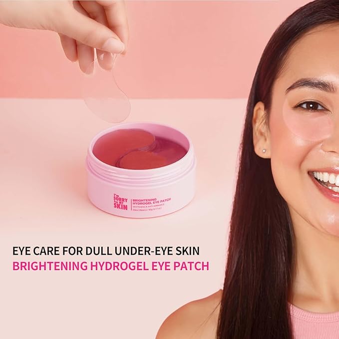 Brightening Hydrogel Eye Patch - Eye Patches for Puffy Eyes and Dark Circles Remover, Under Eye Mask Self Care Gifts for Women - Eye Bag Treatment Skin Care, 60 EA 3.17oz / 90g-BrightBean Baby