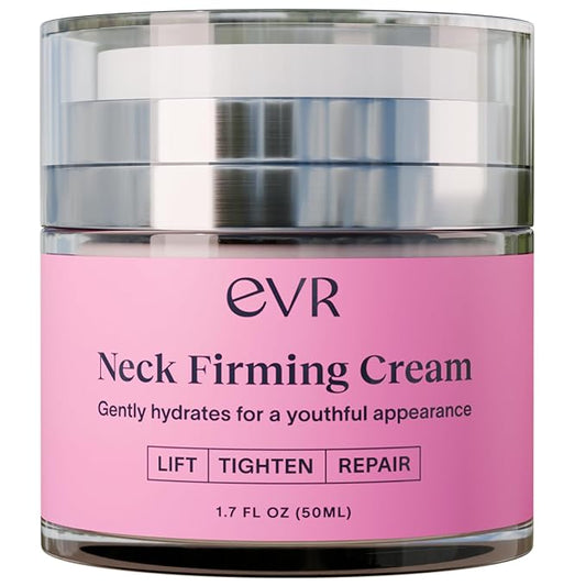 Anti-aging Neck Firming Cream with Collagen & Hyaluronic Acid - Made in USA with Natural & Organic Ingredients Face Neck and Chest Tightening Moisturizer (Classic)-BrightBean Baby