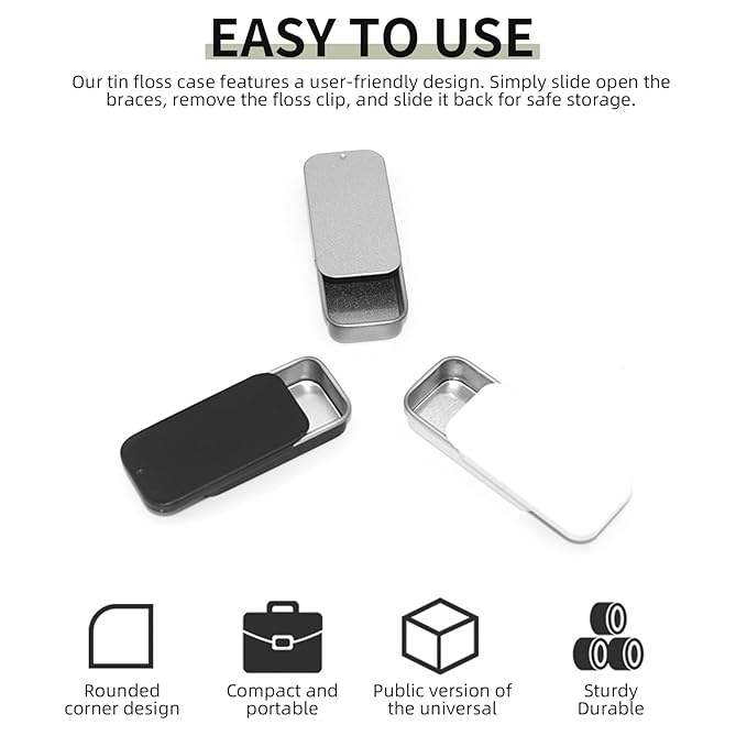 Lip Balm Tins Slide Top Tin Containers for Lip Balm Crafts Storage Kit - 0.25oz 3 Pack (BLACK)-BrightBean Baby