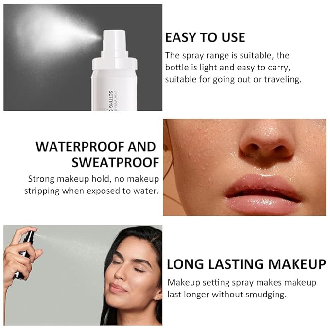 Kaely Setting Spray for Face,Dewy Finish,Waterproof Setting Spray for Makeup Long Lasting,Oil Control Face Mist,Up To 16 Hours,Vegan & Cruelty-Free-BrightBean Baby