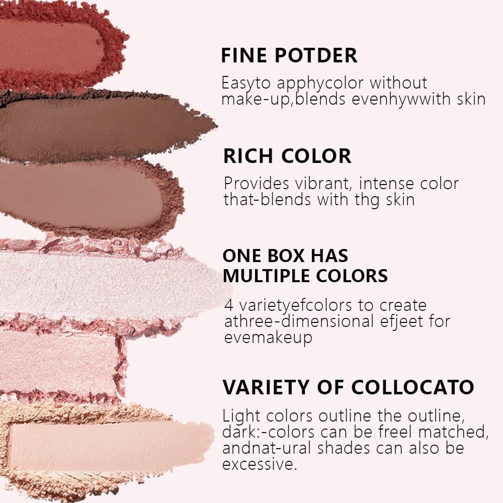 12Colors Eye Shadow Palette With Mirror and Brush,Nude Pink Brown Neutral Natural Eyeshadow Palette,Long Lasting Waterproof Travel Size Makeup Pallete-BrightBean Baby