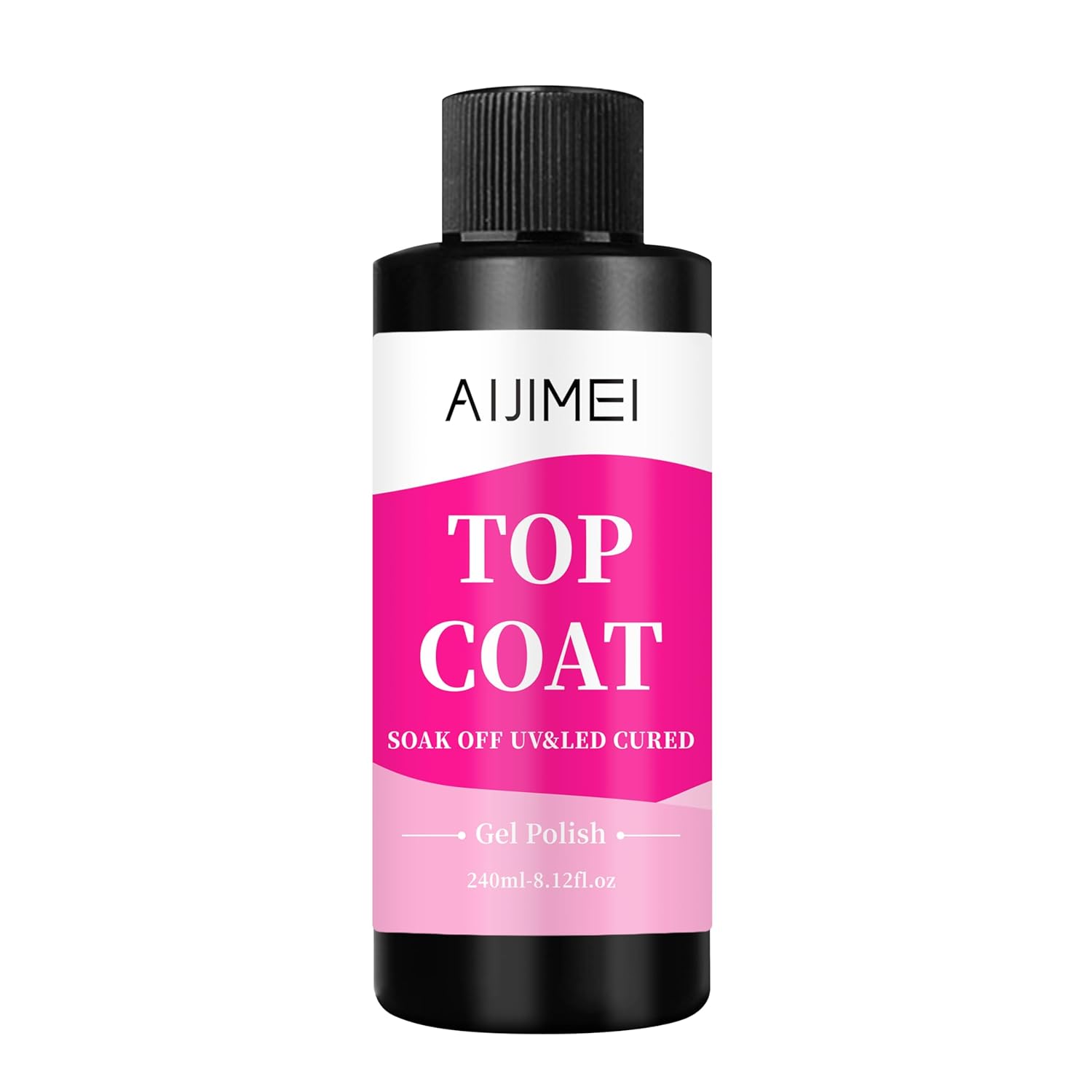 AIJIMEI Top Coat Nail Polish Premium 240ml Gel Top Coat – Long Lasting, Top Coat for Gel Nail Polish – Nail Art Topcoat for Salon-Grade Nails at Home 8 Fl Oz-BrightBean Baby