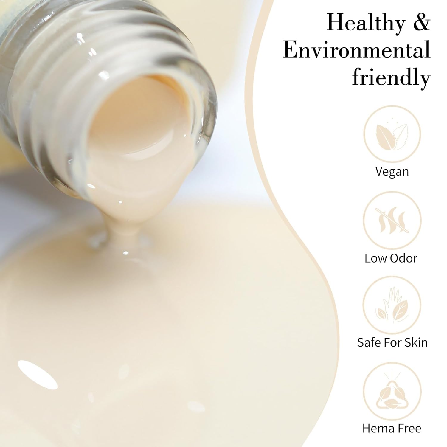 CANNI Nude Color Gel Polish, 1Pcs Albescent White Nude High Gloss Soak Off U V Gel Nail French Nail Manicure Salon DIY-BrightBean Baby