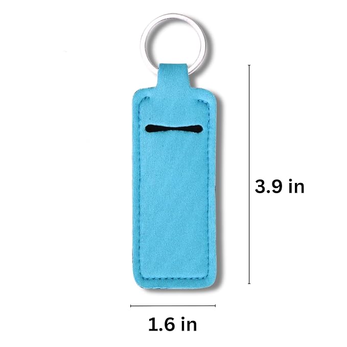 Vegan Lip Balm Set - Pack of 6 Soothing Touch Lip Balms. Plus Muslin Pouch and Lip Balm Holder Keychain (Blue): Lavender Coconut, Vanilla Chai, Vanilla Rose, Coconut Lime, Lemon Cardamom, Grapefruit-BrightBean Baby