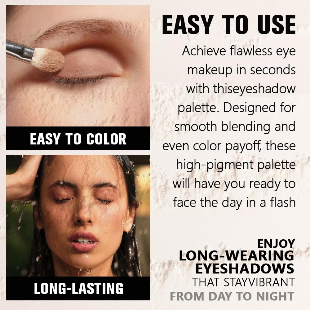 Single Matte Eye Shadow Palette Makeup, Nude Pink Matte Eyeshadow for Women, Monochrome Eye Shadow Makeup, Pigmented Waterproof Sombras Para Ojos, Vegan, Talc, Paraben & Cruelty Free, 19-BrightBean Baby