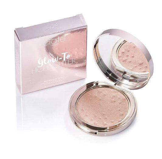 Ciate London Glow-To Highlighter 0.17 Oz! Face Glow Highlighting Pressed Powder Makeup! Weightless, Long-Wear And Extreme Creaminess! Vegan & GLuten Free! Choose Your Makeup Color! (Moondust)-BrightBean Baby