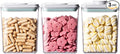 Airtight Food Storage Containers,1.3Qt 3Pcs Pop Food Containers with Lids, Stackable One Button Opening Kitchen Pantry Organizers and Storage, BPA-Free Food Containers Set for Snacks Candy Spices