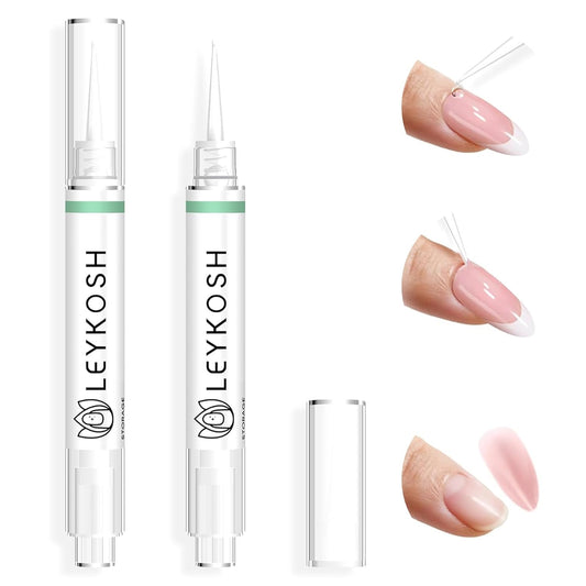 Nail Glue Remover for Press on Nails, 2025 Upgraded 2 In 1 Stick & Remover Pen Design, Not for Gel Polish Base Coat, Quick Gentle Removal Fake Nail Tips Press Ons, 2pcs*5ml-BrightBean Baby