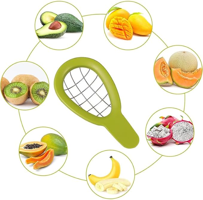 Avocado 3 Piece Set Avocado Slicer, Avocado Slicer, Avocado Storage Container, Dishwasher Safe, Contains All Tools For Avocado (Avocado Slicer+Saver+Cutter)