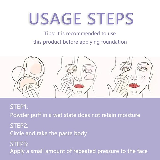 Chillab Lavender Matte Powder,Matte Oil Control Face Pressed Powder,Face Setting Powder with Mini Powder Puff for Silky Flawless Long-Lasting Lightweight Skin-friendly Face Cosmetics (Lavender)-BrightBean Baby