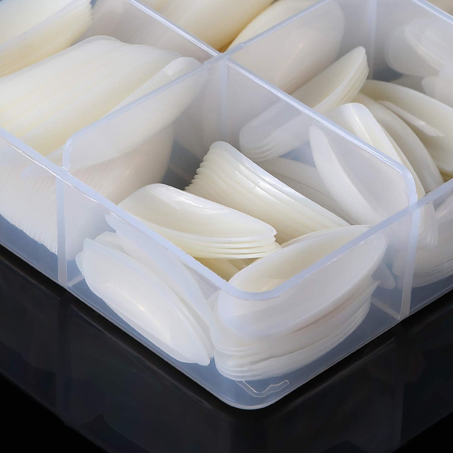 Stiletto Nail Tips,1000 PCS Artificial Full Cover Fake Nails Soft Gel Tips 10 Sizes with Box for Home DIY Nail Salon (Clear and Natural 5)-BrightBean Baby