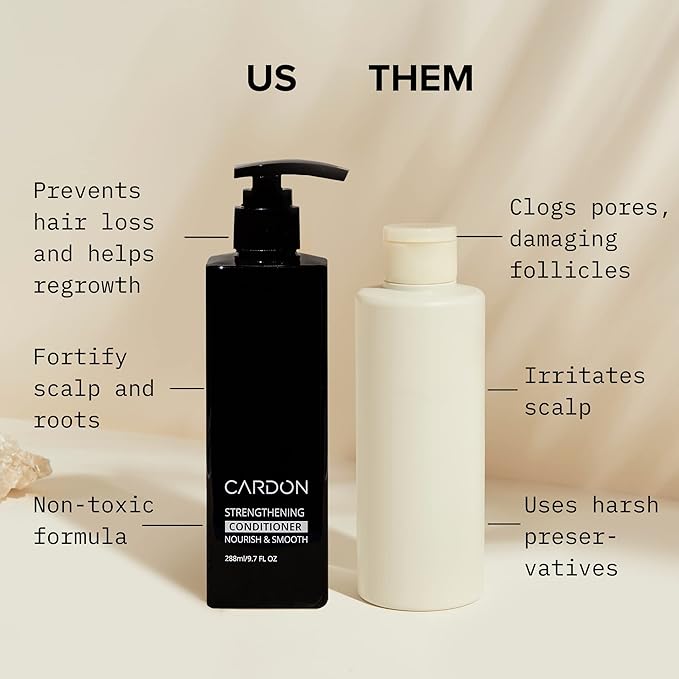 Hair Growth Conditioner for Men by CARDON, Prevent Thinning Hair and Hair Loss with Niacinamide & Vitamin B5 for healthy scalp, Korean Skin care, Deep Conditioner for dry damaged hair, (1 Bottle)-BrightBean Baby