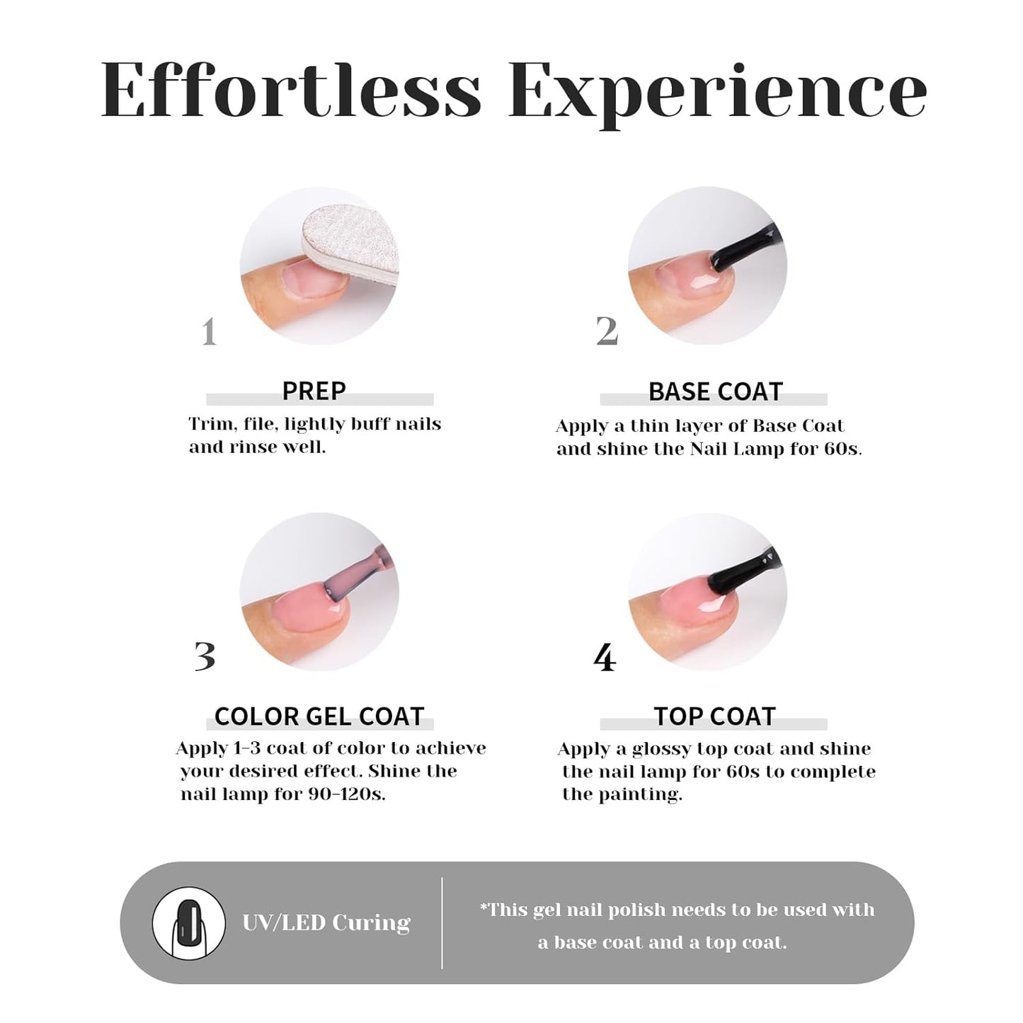 Silver Glitter Gel Polish,15ml UV/LED Soak Off Sparkly Metallic Silver Gel Nail Polish for Manicure Salon or DIY Nail Art at Home,French Tip Color- GP0091-BrightBean Baby