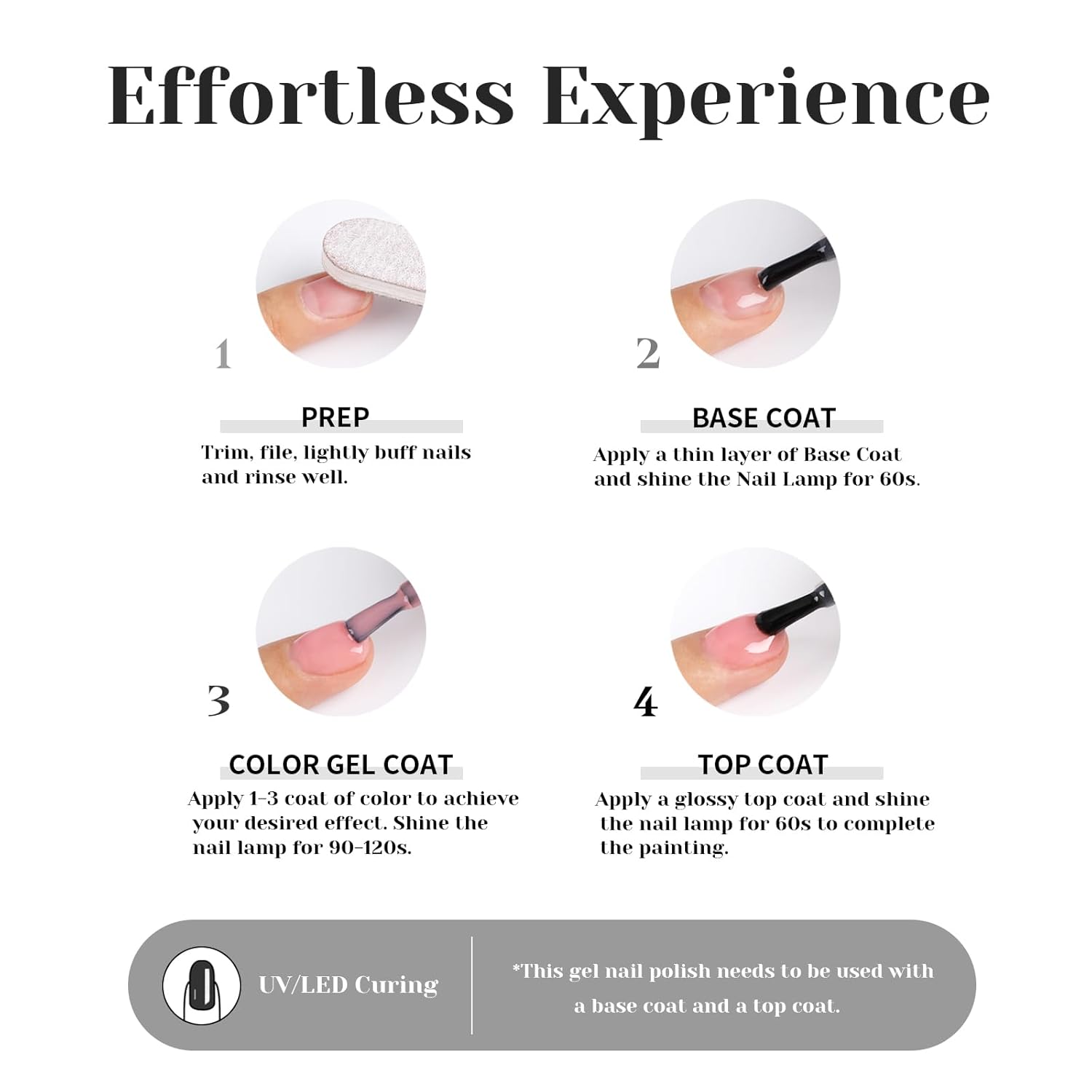 Silver Glitter Gel Polish,15ml UV/LED Soak Off Sparkly Metallic Silver Gel Nail Polish for Manicure Salon or DIY Nail Art at Home,French Tip Color- GP0091-BrightBean Baby