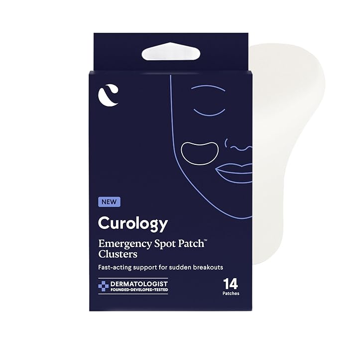 Curology Emergency Spot Patch Clusters for Breakouts, Fast Acting Large Hydrocolloid Pimple Patches for Face, Oil Absorbing, 14 Count-BrightBean Baby