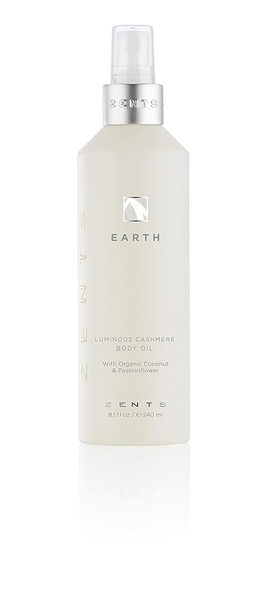Zents Luminous Cashmere Body Oil (Earth Fragrance) | Moisturizing Body Oil with Vitamin E & Organic Coconut Oil | Softens & Smooths Skin | 8 fl oz-BrightBean Baby