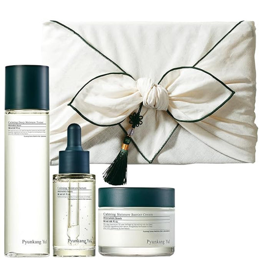 [PKY] Pyunkang Yul Calming Skincare Gift Set with Premium Gift Wrapping, Instantly Calms Sensitive Skin,vegan, Korean Skincare (3-item set)