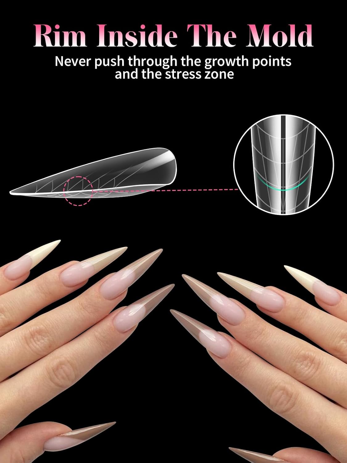 EBANKU Dual Nail Forms for Poly Extension Gel, 288 PCS Nail Forms Reusable Acrylic Nail Molds Sets, 12 Sizes Nail Extension Forms for Builder Gel Manicure Nail Art Design Salon DIY-BrightBean Baby