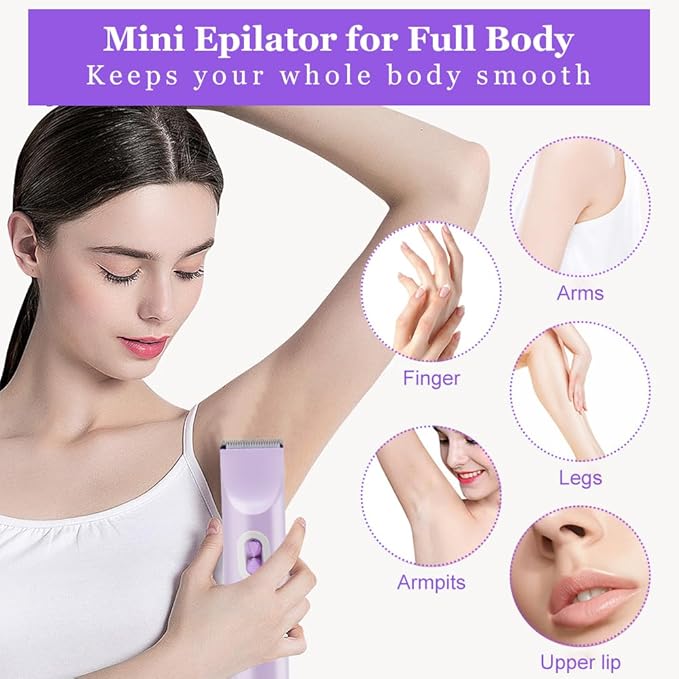 Women's Electric Dual Headed Shaver, 2 in 1 Bikini Trimmer, USB Rechargeable Electric Razors Body Hair Trimmer-BrightBean Baby