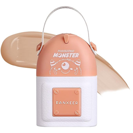 Concealer Moisturizing Gradient Foundation, Lightness Oil Control Long Lasting Waterproof Full Coverage Color Correcting Foundation-BrightBean Baby