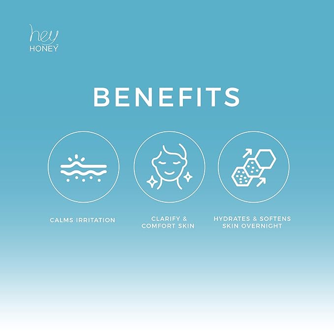 Hey Honey Skincare Be Clear Acne Routine | Clarifying Overnight Treatment | Propolis & Herbal Cream for Blemishes & Acne-Prone Skin | Immidiate Soothing Relief | 1.9 Oz-BrightBean Baby