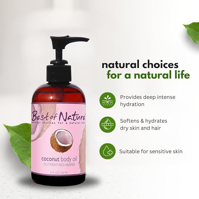 Best of Nature 100% Pure Fractionated Coconut Oil - Liquid MCT Massage & Body Oil, Unscented Moisturizer for Hair, Skin, Face, Aromatherapy Carrier for Essential Oils, 5 Gallon Pail (640 fl oz)-BrightBean Baby