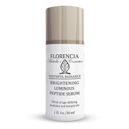 Florencia Brightening Luminous Peptide Serum - Age-Defying Face Serum with Peptides, Sodium Hyaluronate & Organic Botanicals – Helps to Reduce Wrinkles, Illuminate Complexion, 1 Oz-BrightBean Baby
