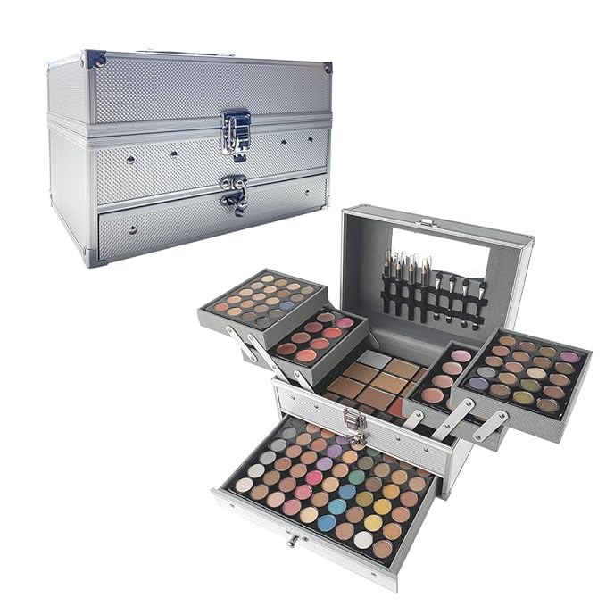 VERONNI 132 Colors All In One Makeup Palette For Women, Eyeshadow Makeup Palette Set, Professional Full Eye Makeup Kit Lipstick Concealer Contour Face Makeup Cosmetics Kit (132 colors)-BrightBean Baby