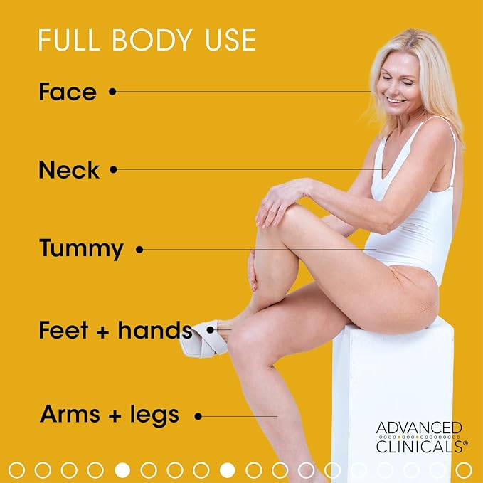 Advanced Clinicals Retinol Body Lotion + Brightening Vitamin C Cream 2pc Skin Care Set | Skin Tightening Body Moisturizer & Face Lotion | Crepey Skin Care Treatment | Skin Care Products, 2pc Set-BrightBean Baby