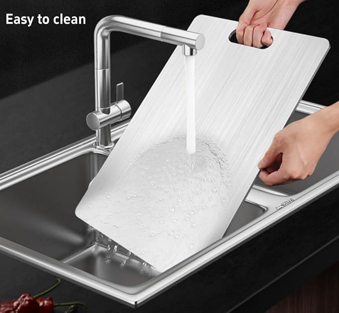 Titanium Cutting Board - 100% Pure Titanium Cutting Boards for Kitchen - Cutting Edge Hygiene & Durability, Home Cooking
