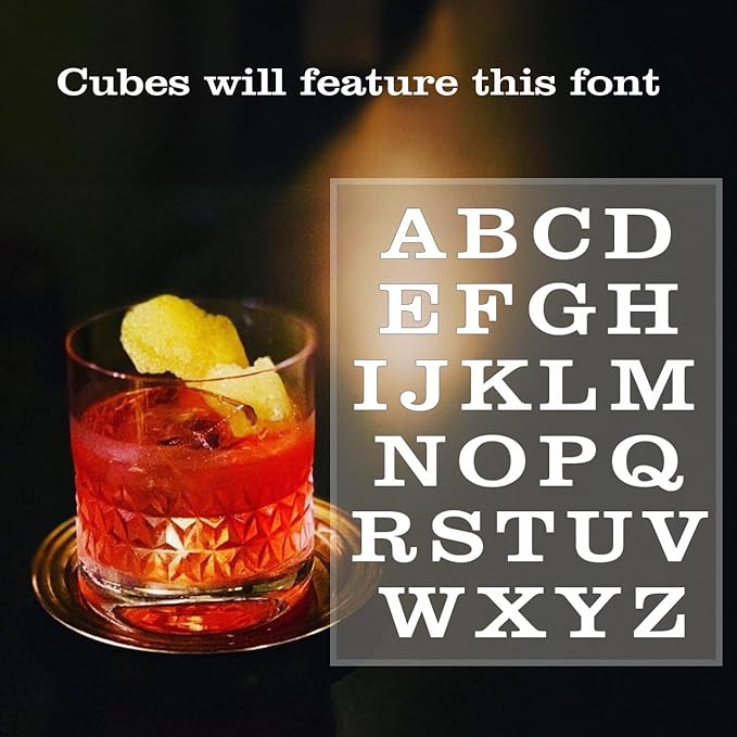 Letter I Monogram Ice Cube Mold Custom Ice Cube Mold 2 Inch Big Initials Silicone Ice Cube Tray Gifts for DAD Gifts for Him