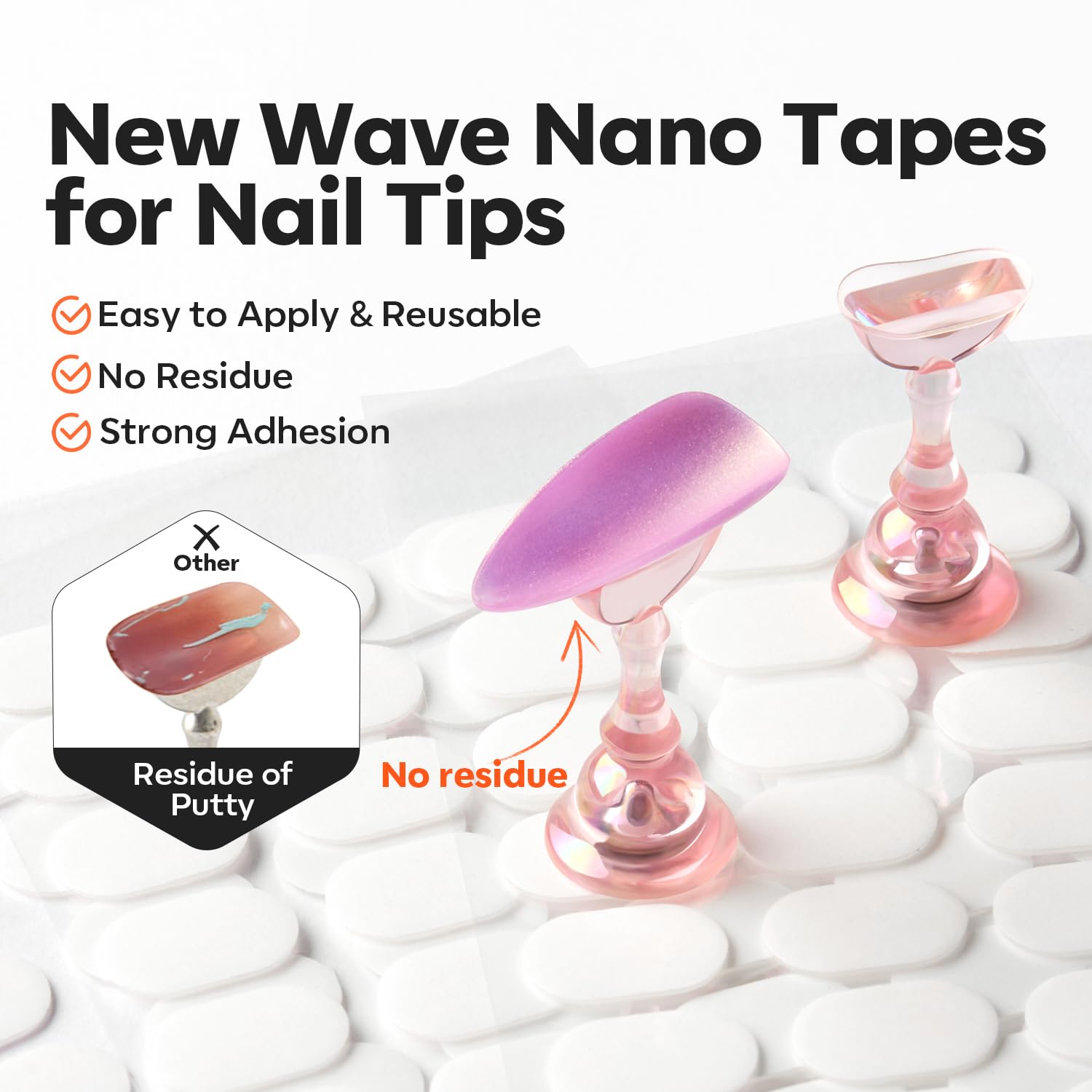 Modelones Nail Stand Set, Magnetic Nail Stands for Press ons False Nail Tips Practice Acrylic Holder with 200pcs Sticky Tabs Strong Metal Base Painting Display DIY & Salon Use Beginner Supplies-BrightBean Baby