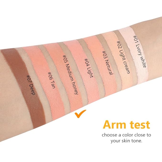 Pot Concealer with Makeup Brush Set,Tattoo Color Correcting Concealer,Full Face Color Correcting Conceal Foundation,Under Eye Concealer Brightener Dark Eye Ring corrector de ojeras (05-MEDIUM HONEY)-BrightBean Baby