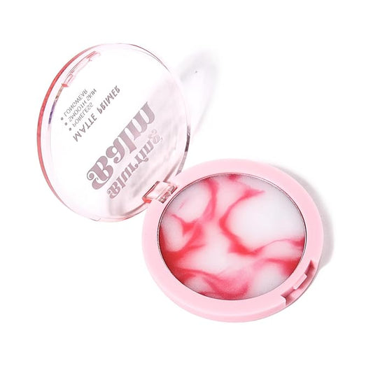 Oil Control Pressed Setting Powder, Matte Soft Jelly Texture Powder-free Face Powder, Long-Lasting Waterproof Pressed Powder Makeup, Flawless Lightweight Face Cosmetics - Pink-BrightBean Baby