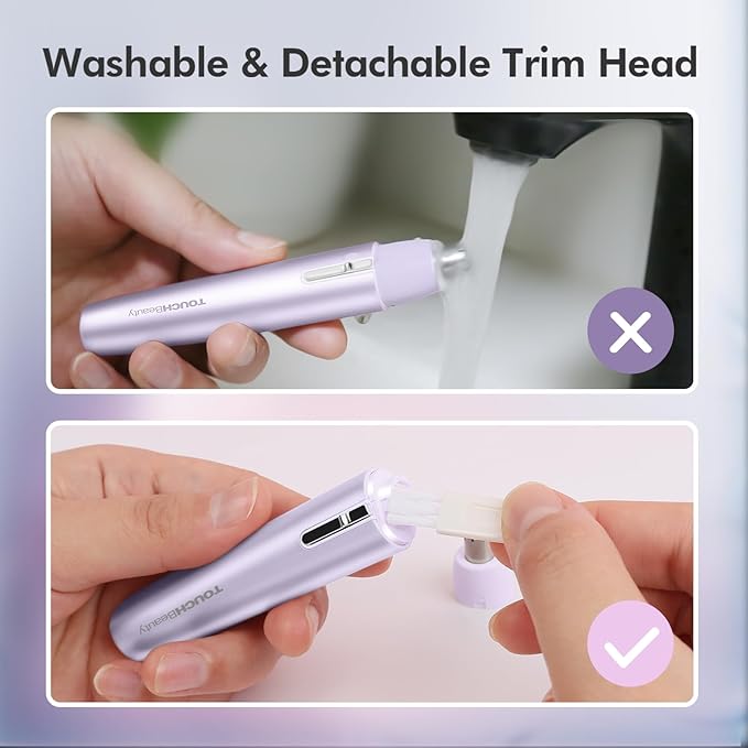 TOUCHBeauty Battery Powered Ear and Nose Hair Trimmer for Women, Portable Battery Powered Trimmer, Mini Painless Design for Sensitive Skin, Easy Clean & Travel Friendly-BrightBean Baby