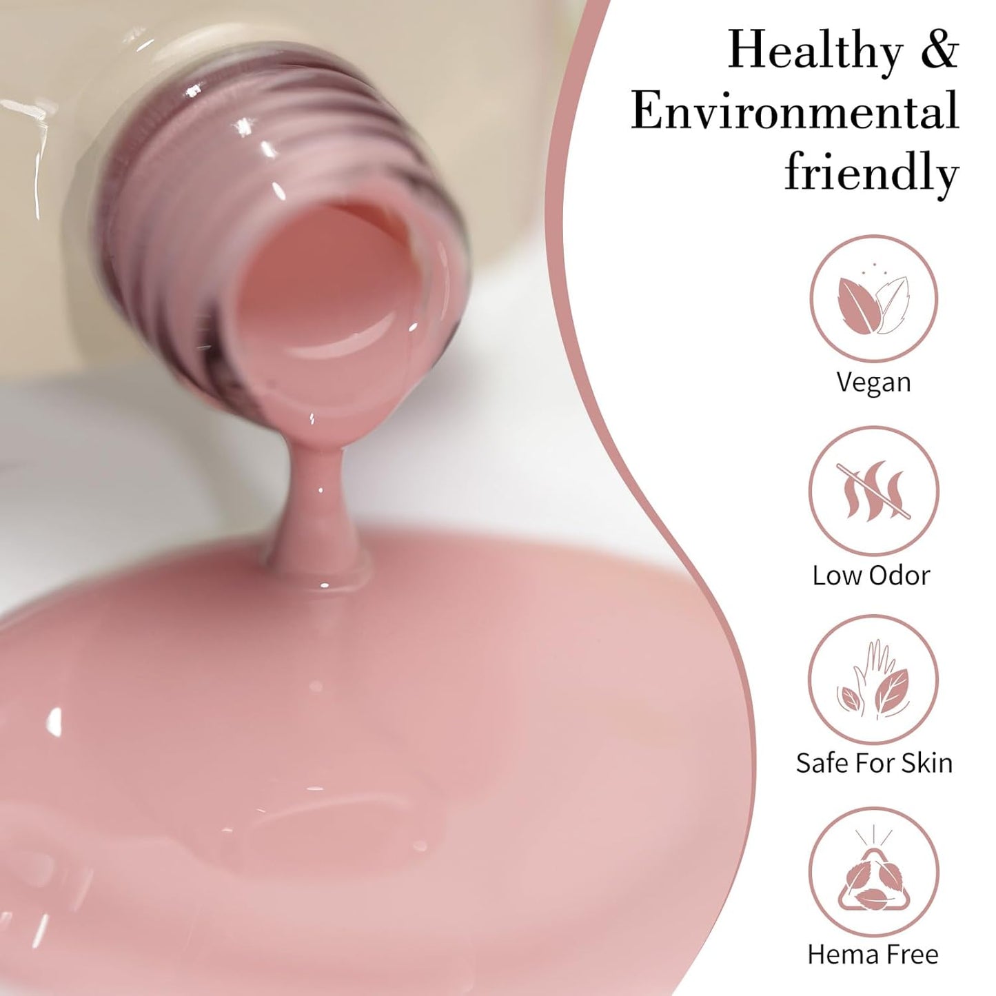 CANNI Pink Jelly Gel Polish – 9ML Translucent Sheer Nude Soak-Off UV/LED Gel Nail Polish for DIY Manicure or Salon Use-BrightBean Baby