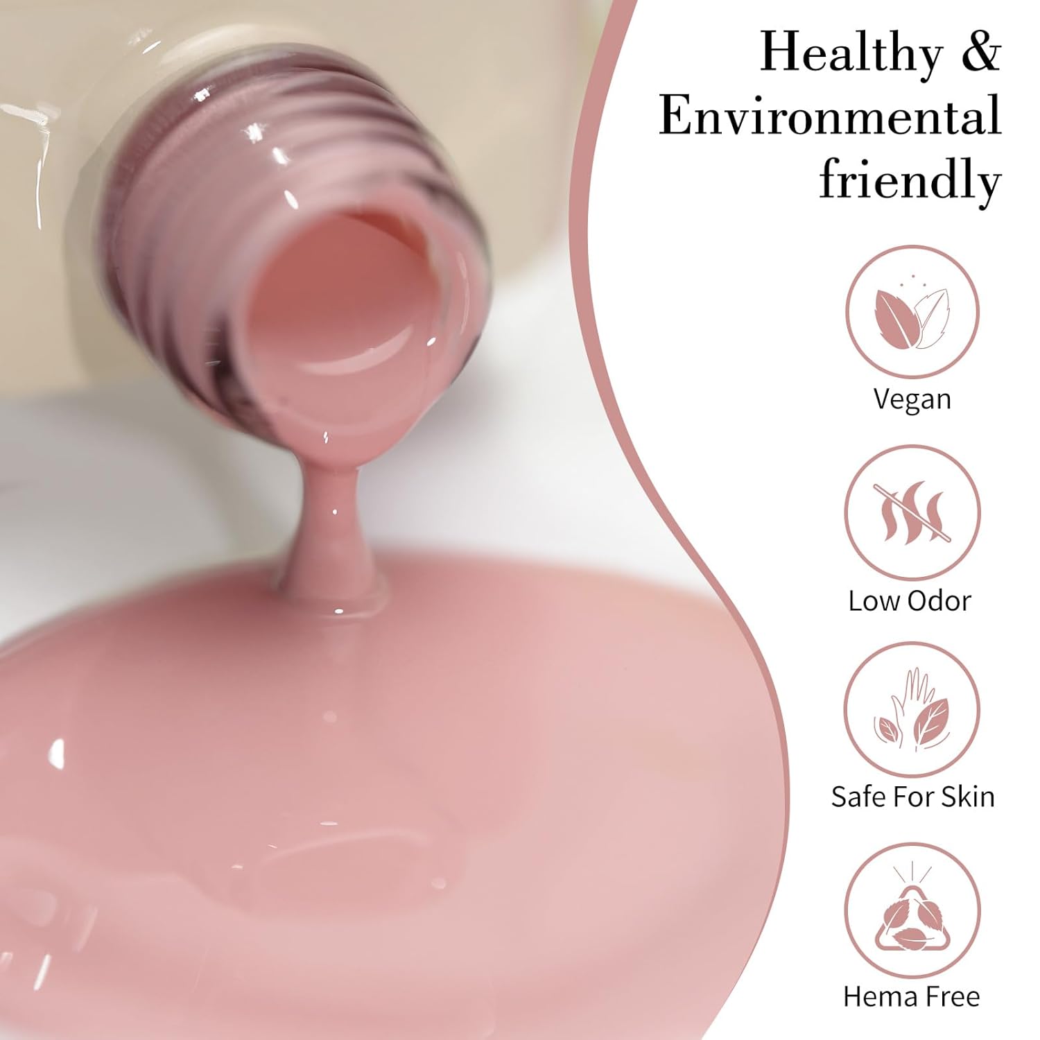 CANNI Pink Jelly Gel Polish – 9ML Translucent Sheer Nude Soak-Off UV/LED Gel Nail Polish for DIY Manicure or Salon Use-BrightBean Baby