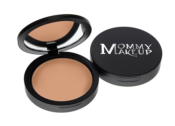 Mineral Dual Powder in Craving (Medium/Dark) | 4-in-1 Pressed Mineral Foundation with SPF 15 for Flawless Glow & Soft Looking Skin | Oil Free, Talc Free, Gluten Free | 0.45 Oz | by Mommy Makeup-BrightBean Baby