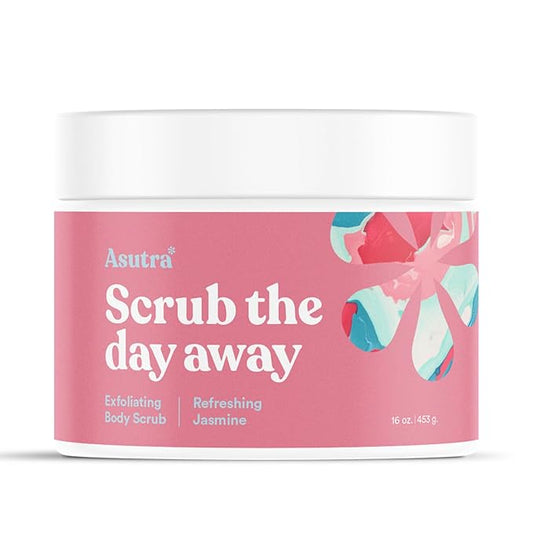 ASUTRA Dead Sea Salt Essential Oil Body Scrub Exfoliator (Refreshing Jasmine), 16 oz - Ultra Hydrating, Gentle, & Moisturizing - Coconut, Jasmine, and Frankincense Oils-BrightBean Baby