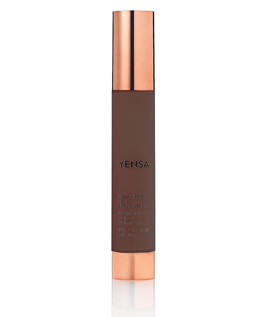 YENSA Super Silk Foundation - Full Coverage, Age-defying complex of Vitamin C, E, Ferulic, and Bakuchiol Oil (Deep 4) 1.0 fl oz-BrightBean Baby