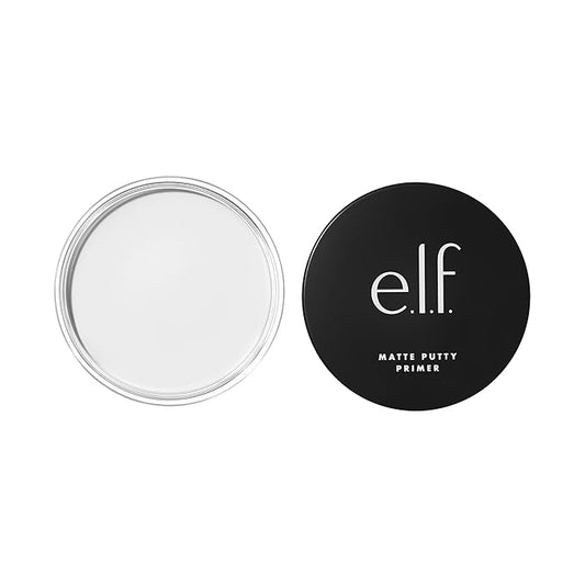 e.l.f., Matte Putty Primer, Skin Perfecting, Lightweight, Oil-free formula, Mattifies, Absorbs Excess Oil, Fills in Pores and Fine Lines, Soft, Matte Finish, All-Day Wear, 0.74 Oz-BrightBean Baby