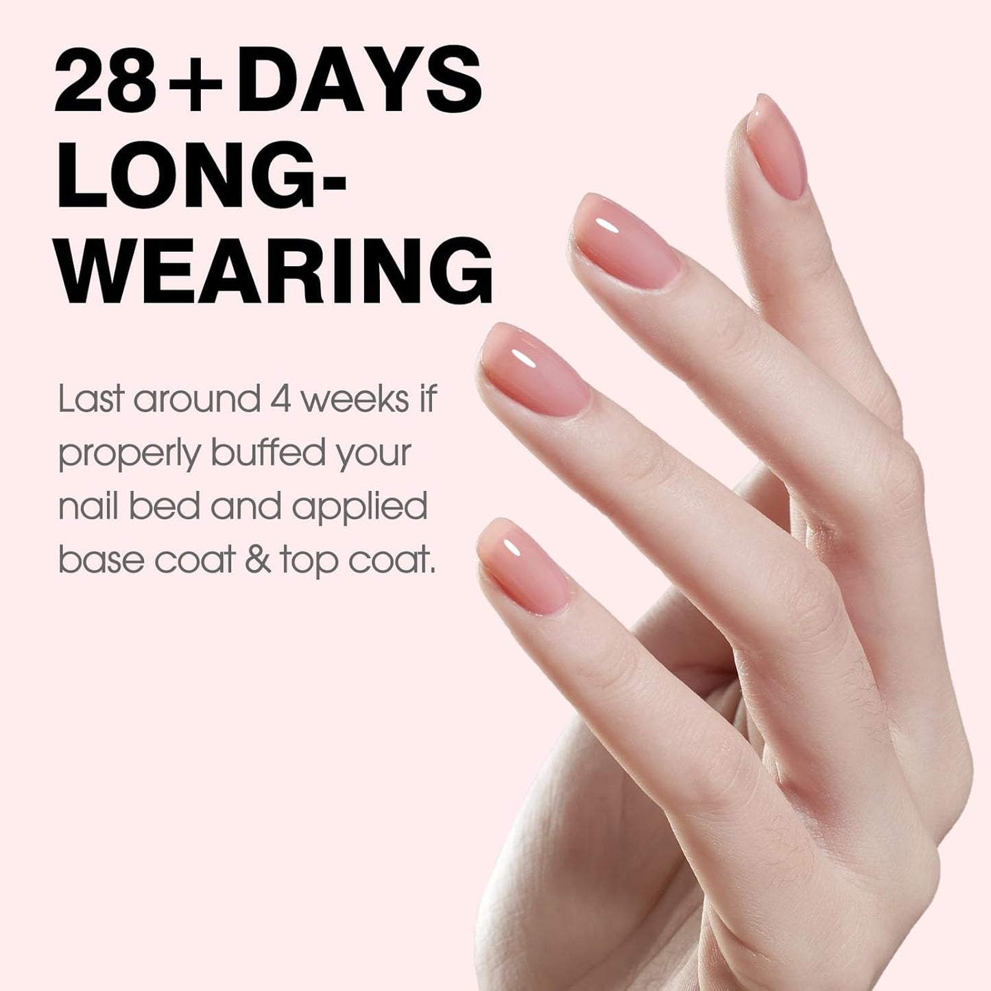 CANNI Pink Jelly Gel Polish – 9ML Translucent Sheer Nude Soak-Off UV/LED Gel Nail Polish for DIY Manicure or Salon Use-BrightBean Baby