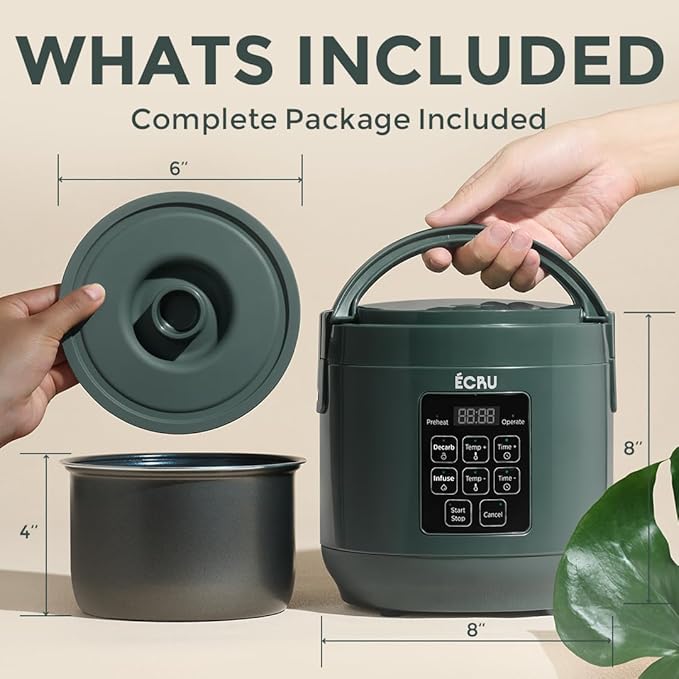 2 in 1 Herb Decarboxylator Infuser - 3oz Decarb Machine for Butter Infusion